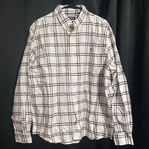 Mens Chaps XXL stretch Oxford. Large red and black plaid